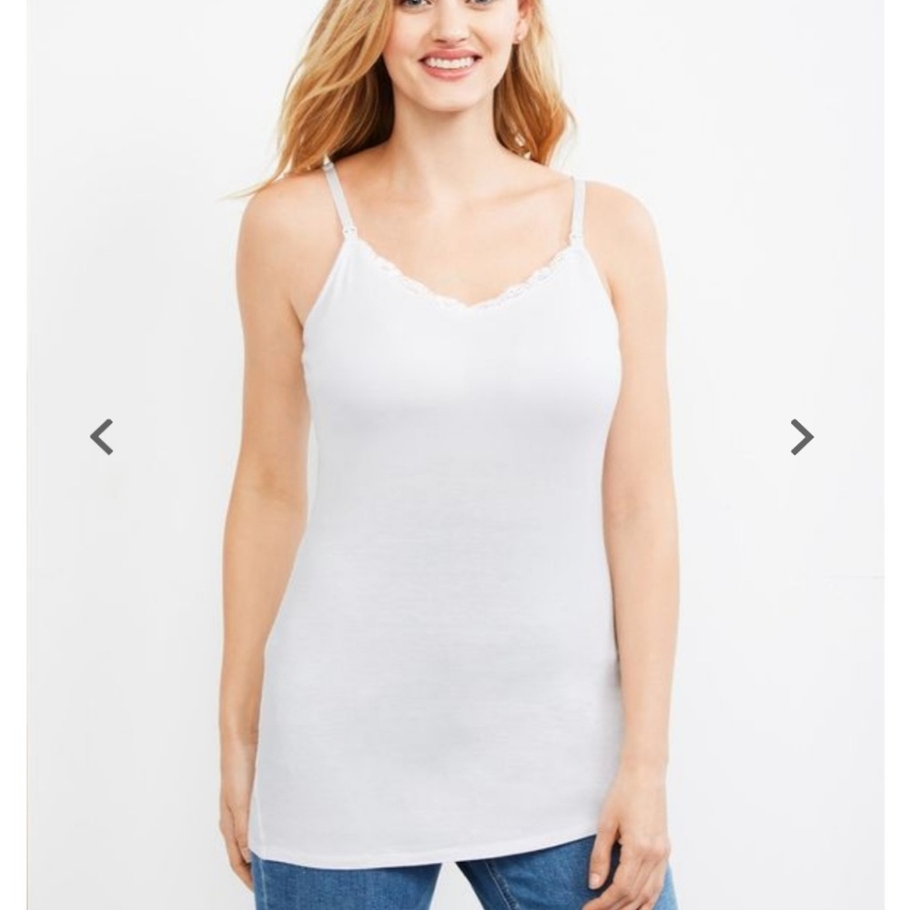 🌱 Clipdown lace trim nursing cami